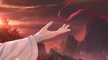 Картинка видео+игры the+untamed лань ванцзи рука лента закат