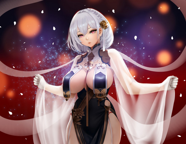 Обои картинки фото аниме, azur lane, девушка, красивая, супер, секси, няша, нежная, классная, модница, лапочка, мадам