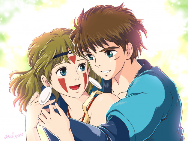 Обои картинки фото аниме, mononoke hime, принцесса, мононоке