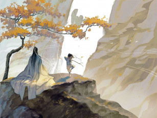 Картинка рисованное кино +мультфильмы ши ин ученик осень горы