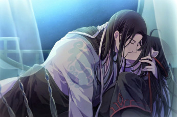 Картинка аниме mo+dao+zu+shi вэй усянь лань ванцзы поцелуй