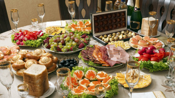 Картинка еда разное бутерброды фрукты овощи сыр конфеты икра