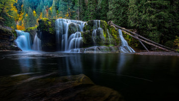 Картинка lower+lewis+river+falls usa природа водопады lower lewis river falls