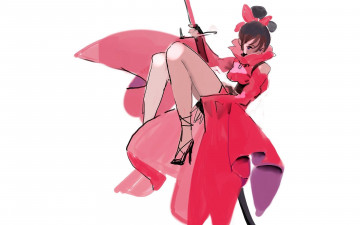 Картинка аниме unknown +другое+ девушка оружие