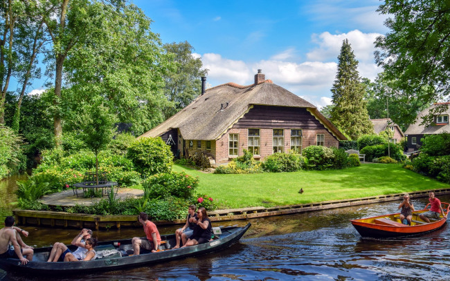 Обои картинки фото giethoorn, netherlands, города, - здания,  дома