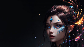 Картинка фэнтези эльфы нейросети графика нейроарт ai art нейронные сети рисунки нейро искусство красивая девушка эльф