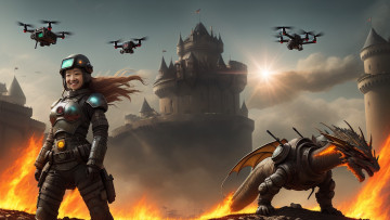 Картинка фэнтези красавицы+и+чудовища нейросети графика нейроарт ai art нейронные сети рисунки нейро искусство