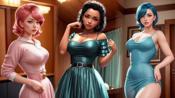 Картинка рисованное люди нейросети графика нейроарт ai art нейронные сети рисунки нейро искусство девушки