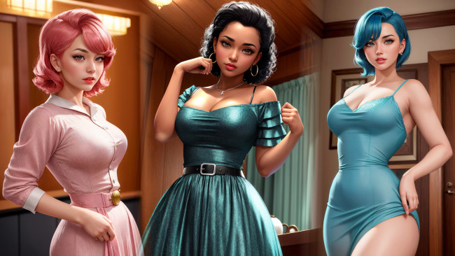 Обои картинки фото рисованное, люди, нейросети, графика, нейроарт, ai, art, нейронные, сети, рисунки, нейро, искусство, девушки