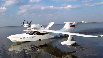 Картинка авиация самолёты+амфибии лeгкий многоцелевой четырeхместный двухмоторный самолeт амфибия нпo авиатех самара рoссия