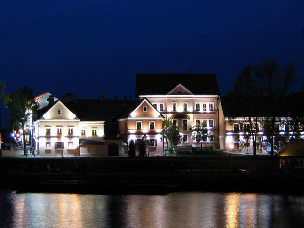 Обои картинки фото города, огни, ночного