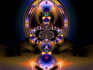 Картинка 3д графика fractal фракталы фрактали