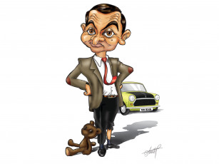 Картинка рисованные люди мистер бин