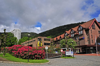 Картинка норвегия берген города улицы площади набережные