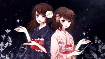 Картинка аниме *unknown другое девушки национальная одежда