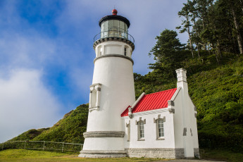 Картинка hecita head lighthouse oregon природа маяки орегон