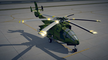 Картинка авиация 3д рисованые graphic вертолет