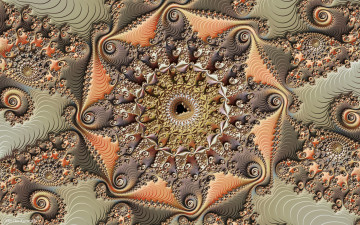 Картинка 3д графика fractal фракталы фон цвет узор