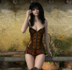 обоя 3д графика, эльфы , elves, взгляд, эльфийка