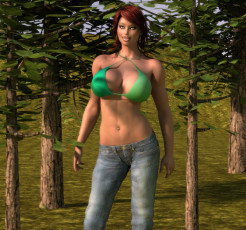 Картинка 3д+графика люди+ people взгляд девушка