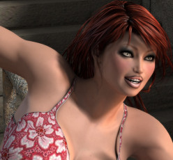 Картинка 3д+графика портрет+ portraits взгляд девушка