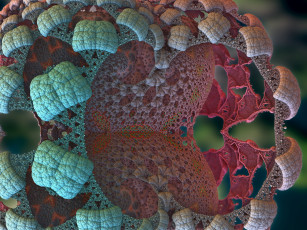 Картинка 3д+графика фракталы+ fractal узор фон цвета