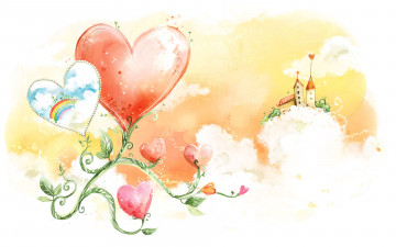 Картинка векторная+графика сердечки сердечко