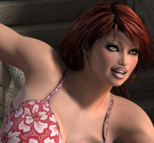 Обои картинки фото 3д графика, портрет , portraits, взгляд, девушка