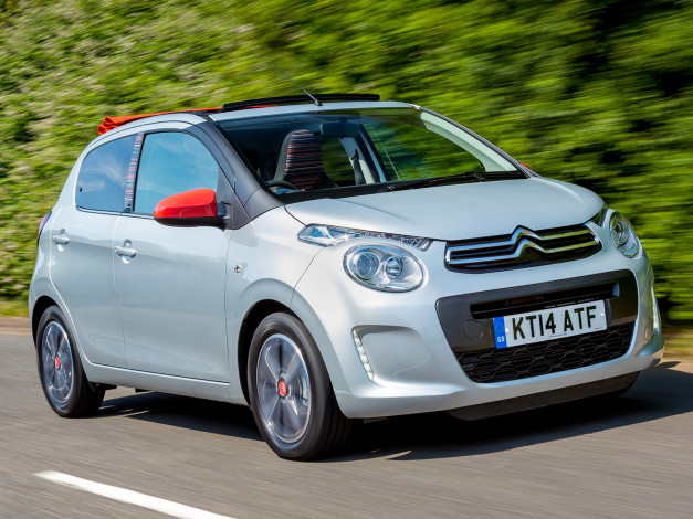 Обои картинки фото автомобили, citroen, airscape, светлый, 2014г, uk-spec, 5-door, c1, citroеn