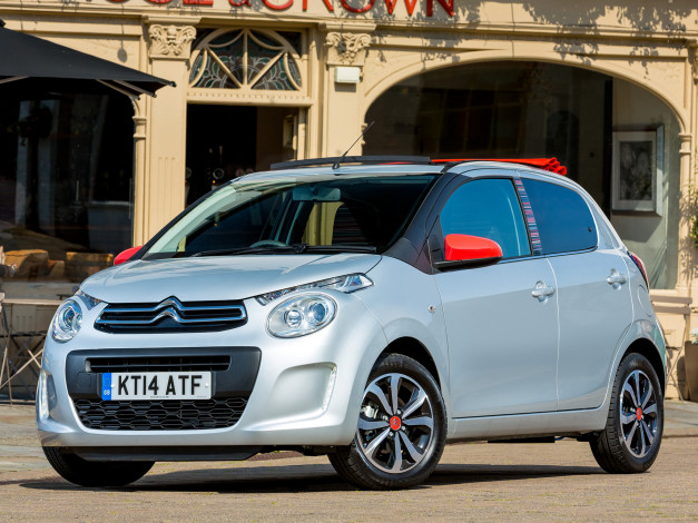 Обои картинки фото автомобили, citroen, uk-spec, 5-door, airscape, c1, citroеn, 2014г, светлый
