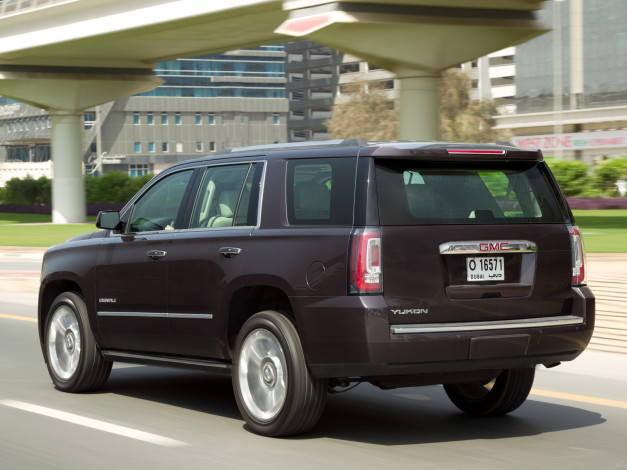 Обои картинки фото автомобили, gm-gmc, gmc, yukon, denali, 2014, темный