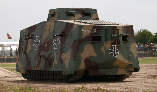 Обои картинки фото a7v replica, техника, военная техника, танк, бронетехника