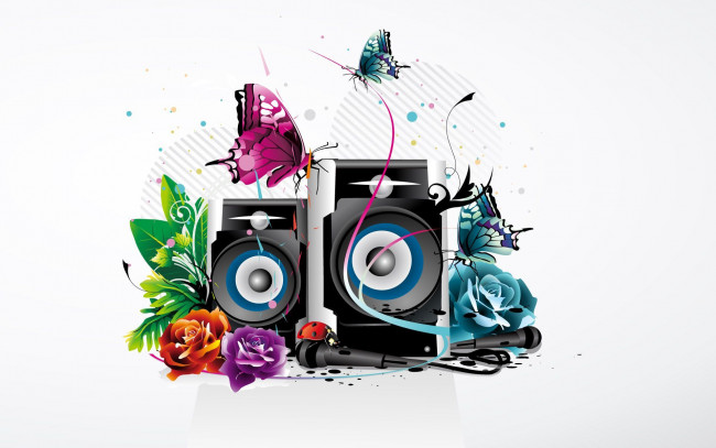 Обои картинки фото векторная графика, другое, колонки