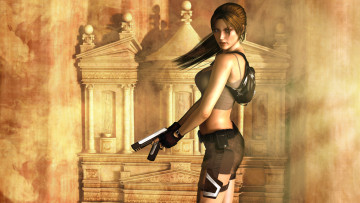 Картинка 3д+графика фантазия+ fantasy девушка взгляд фон оружие