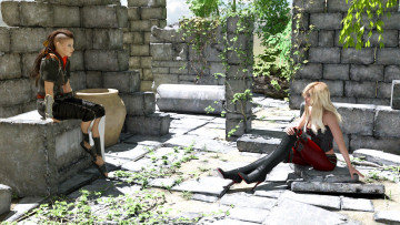 Картинка 3д+графика люди+ people фон взгляд девушки