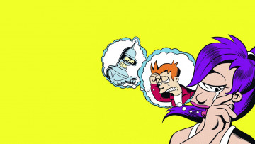 обоя мультфильмы, futurama, персонажи