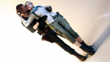 Картинка видео+игры resident+evil+6 sherry birkin jake muller fanart biohazard 6