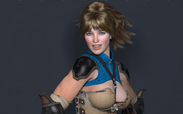 Картинка 3д+графика люди+ people взгляд фон улыбка девушка