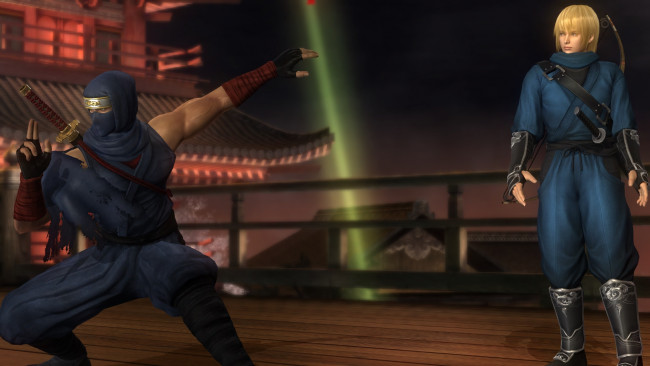 Обои картинки фото видео игры, dead or alive 5, девушка, взгляд, фон, ниндзя