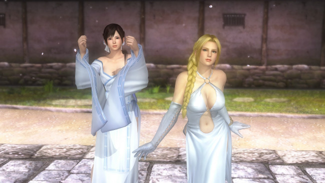 Обои картинки фото видео игры, dead or alive 5, фон, девушки, взгляд, kokoro