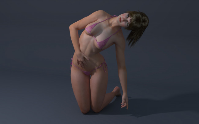 Обои картинки фото 3д графика, люди , people, девушка, взгляд, фон