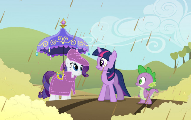 Обои картинки фото мультфильмы, my little pony, фон, пони