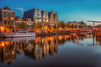 Картинка haarlem города -+улицы +площади +набережные канал дома