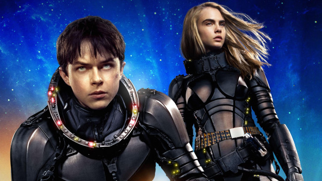 Обои картинки фото кино фильмы, valerian and the city of a thousand planets, valerian, and, laureline, in, the, city, of, a, thousand, planets