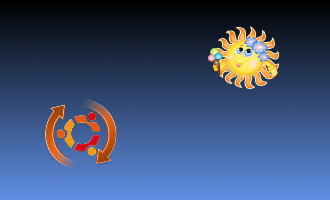Обои картинки фото компьютеры, ubuntu linux, фон, логотип, синфоний