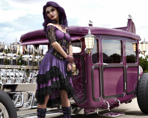 Картинка 3д+графика люди-авто мото+ people-+car+ +moto фон взгляд девушка