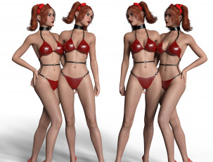 Картинка 3д+графика люди+ people фон взгляд девушки