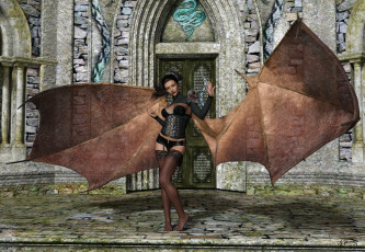 Картинка 3д+графика существа+ creatures фон взгляд девушка