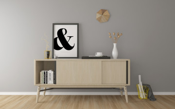 Картинка 3д+графика реализм+ realism комната стол книги