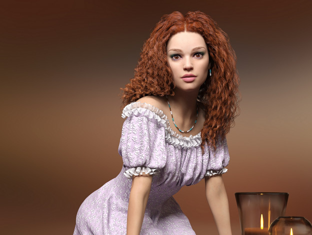 Обои картинки фото 3д графика, люди , people, фон, взгляд, девушка